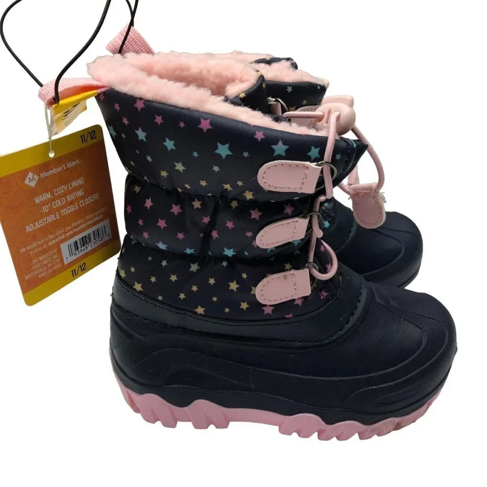 MEMBERS MARK  GIRLS  WINTER FAUX FUR LINED BOOTS 11/12 NEW‎ WITHOUT BOX